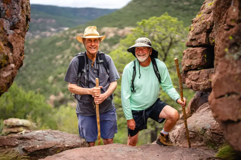 Two Friends Hiking