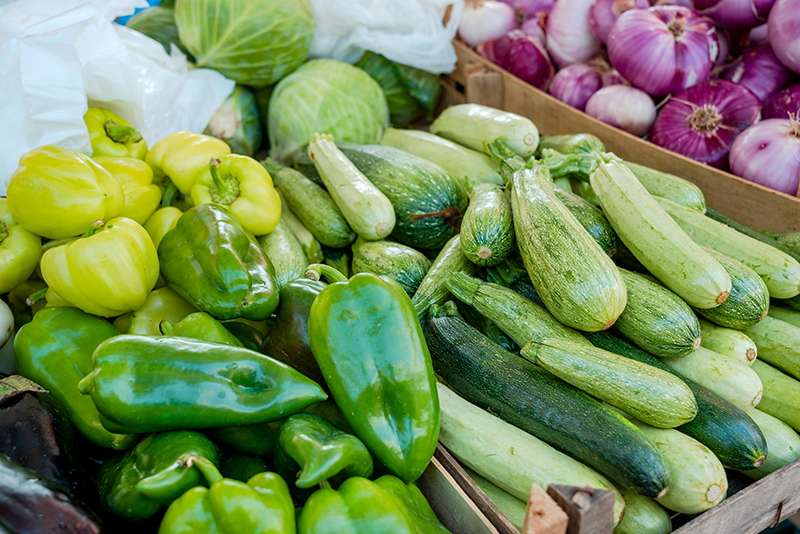 Background image of a group of green vegetables